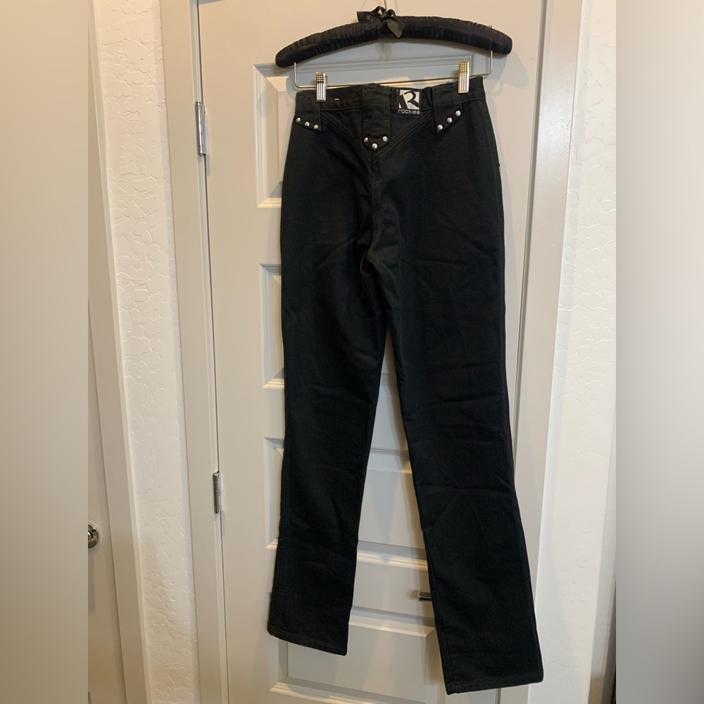Like New Vintage Rockies Rocky Mountain 26/3 Western Jeans Black y2k 90s long - Picture 2 of 11